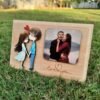 Personalized Wooden Photo Frame – Couple Cutout with Photo & Name