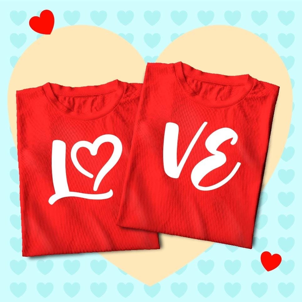 Couple Personalized Cotton T‑Shirt – Custom Name & Photo Print - Image 4