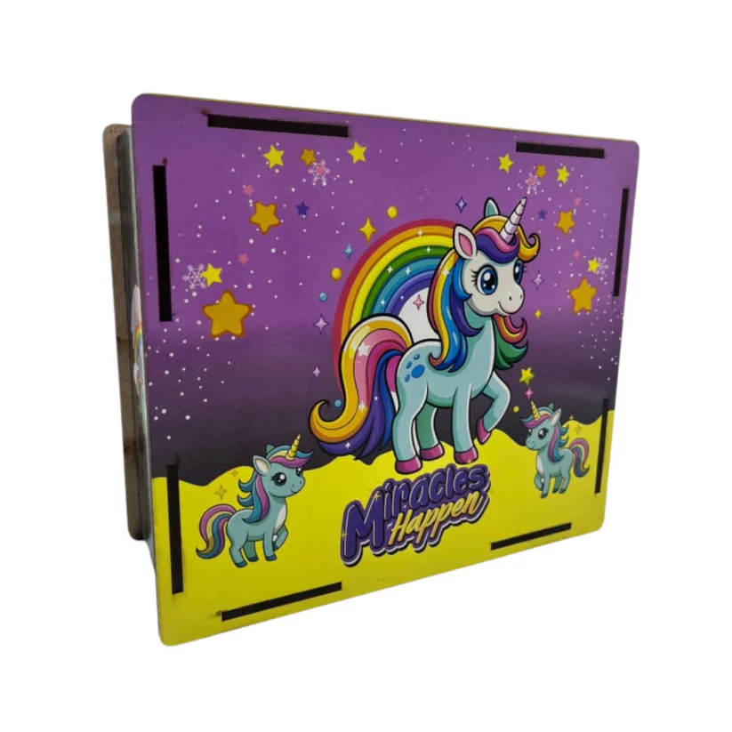 Wooden Unicorn Piggy Bank/Money Box 1,00,000 Goal Tracker - Image 5