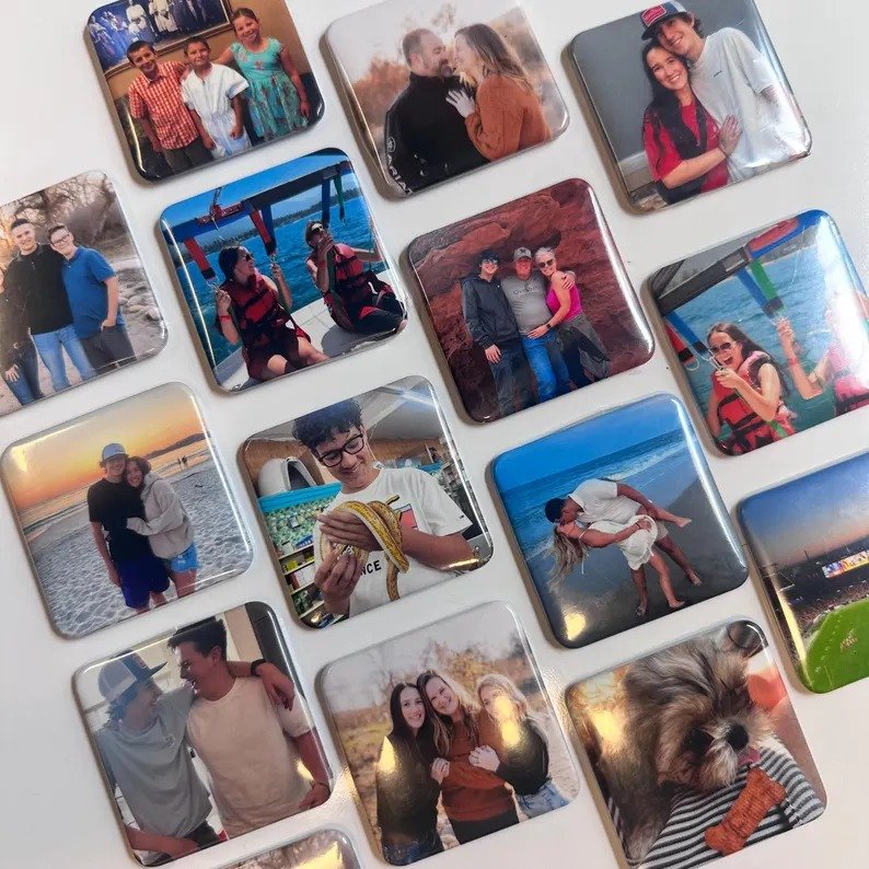Personalized Square Waterproof & Unbreakable Fridge Magnet (Pack of 2) - Image 4