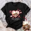 Couple Personalized Cotton T‑Shirt – Custom Name & Photo Print