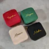 Personalized Velvet Square Jewellery Box – Custom Name
